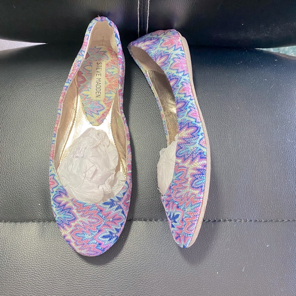Steve Madden Women's Multicolor Flats Size 7.5M - Picture 2 of 13